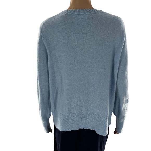 J. Crew Serenity Blue Cashmere Classic Fit Crewneck Sweater - Picture 7 of 10